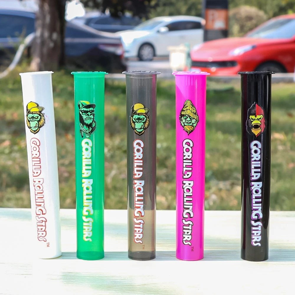 Gorrila Smoking Plastic Tobacco Tubes 120 mm Stash Jar 36pcs/display Holder Storage Pill Box