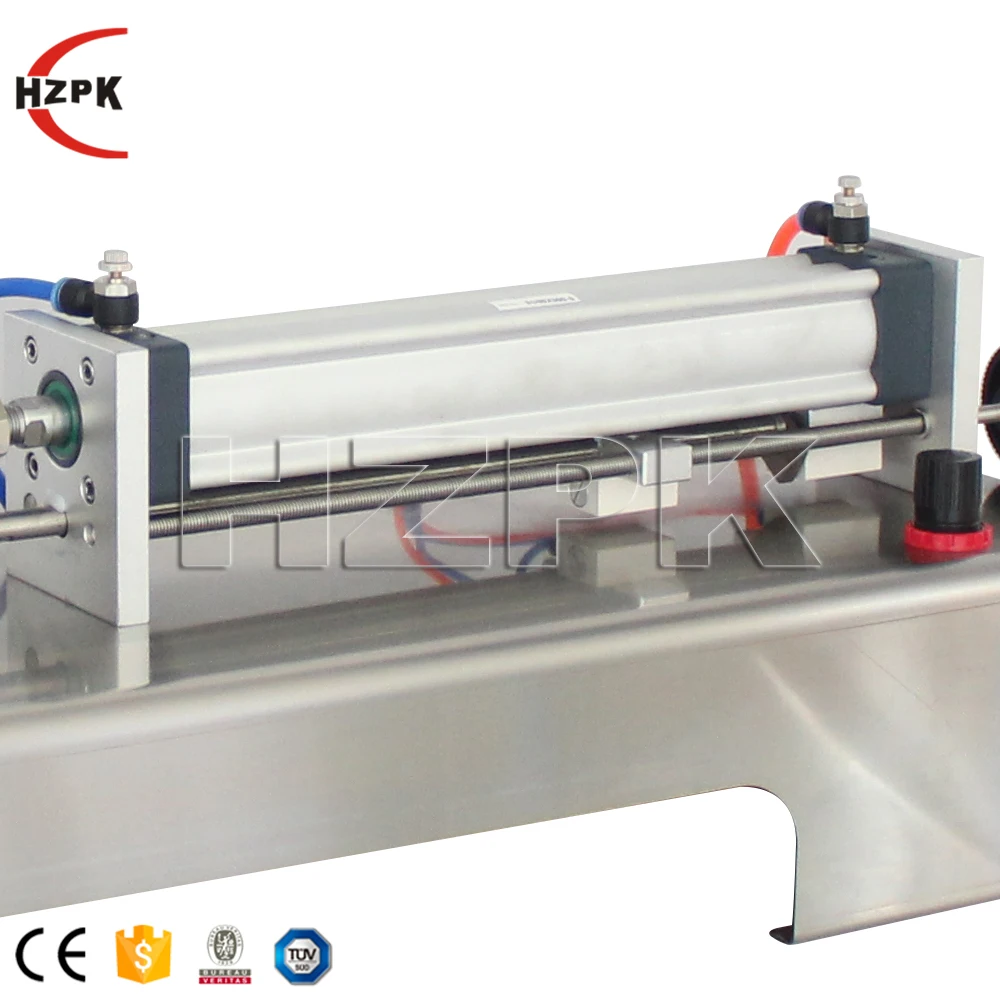 Ex-factory Price Horizontal Pneumatic Small 100-5000ml Single Head Pedal Paste Filling Machine For Honey, Cosmetics