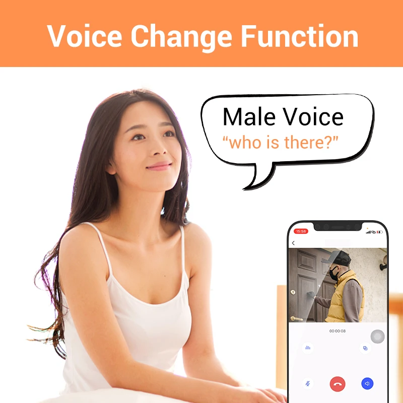 Ai  Doorbell Wireless Wifi Doorbell High-Definition Anti-Theft Door Bell for  Home  Office Hotel