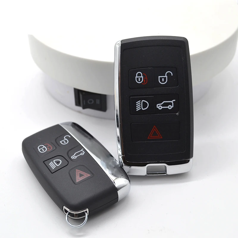 Modified smart car key shell Case replacement 5button for Landrover Range Rover LR2 LR4 Jaguar XE XF XJ upgrade remote key Cover