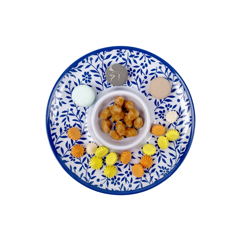 Wholesale Custom Melamine Tray And Dish Divided Plate Chip And Dip Serving Plates