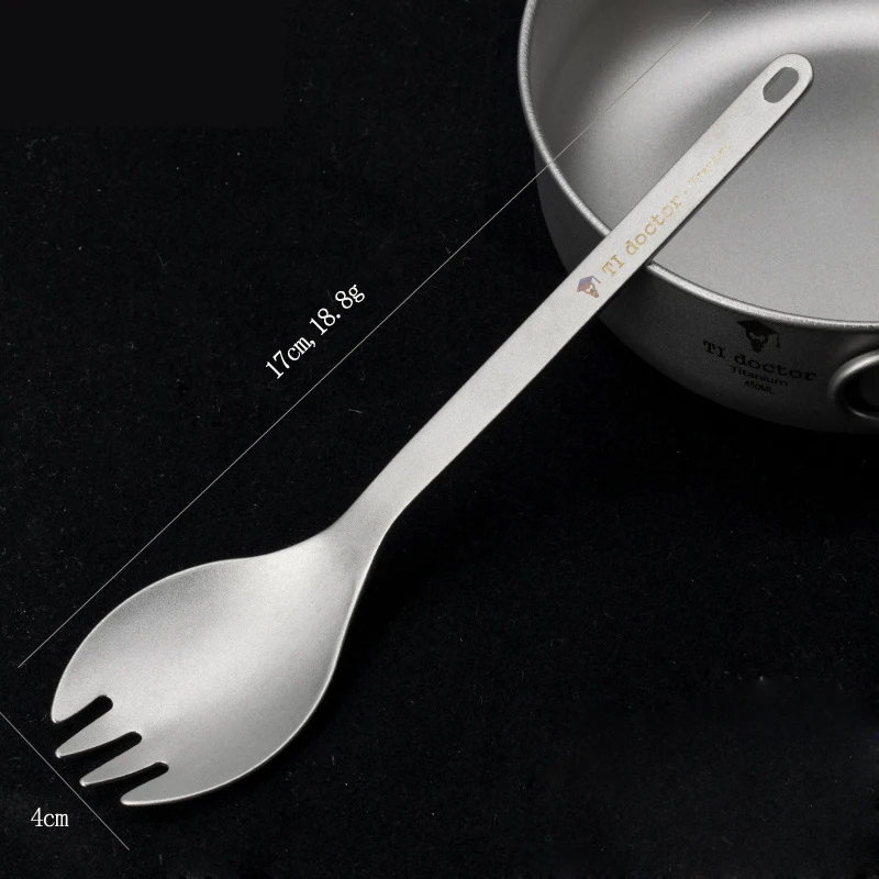 100% titanium chopsticks spoon fork for outdoor camping