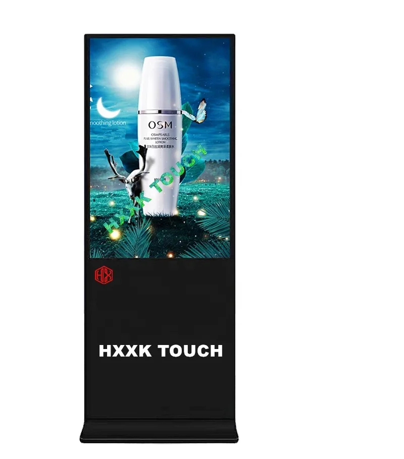 HXXK IPS 4K LCD Advertising Digital Signage Displays Interactive Android System Vertical WIFI Touch Screen Kiosk Digital Poster