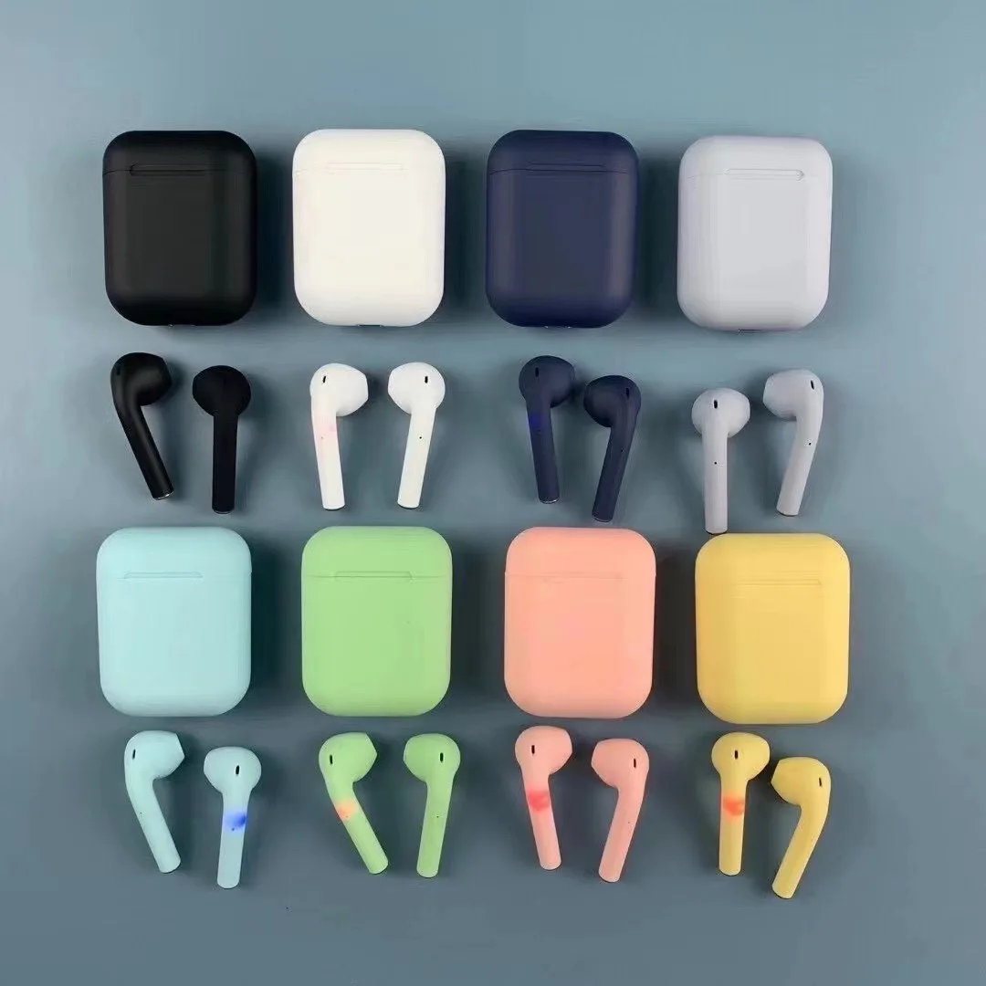 
 Матовые цветные наушники inpods 12, беспроводные наушники-вкладыши TWS с сенсорным управлением, наушники inpods12, Спортивная стереогарнитура 5,0, внутриканальные  
