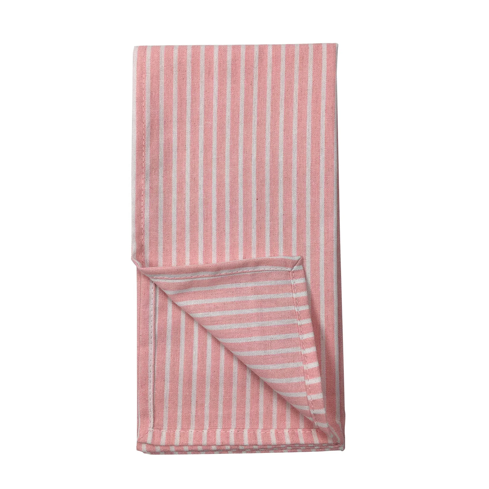 China Supplier Modern Design 100% Soft Cotton Pink Striped Woven Napkin