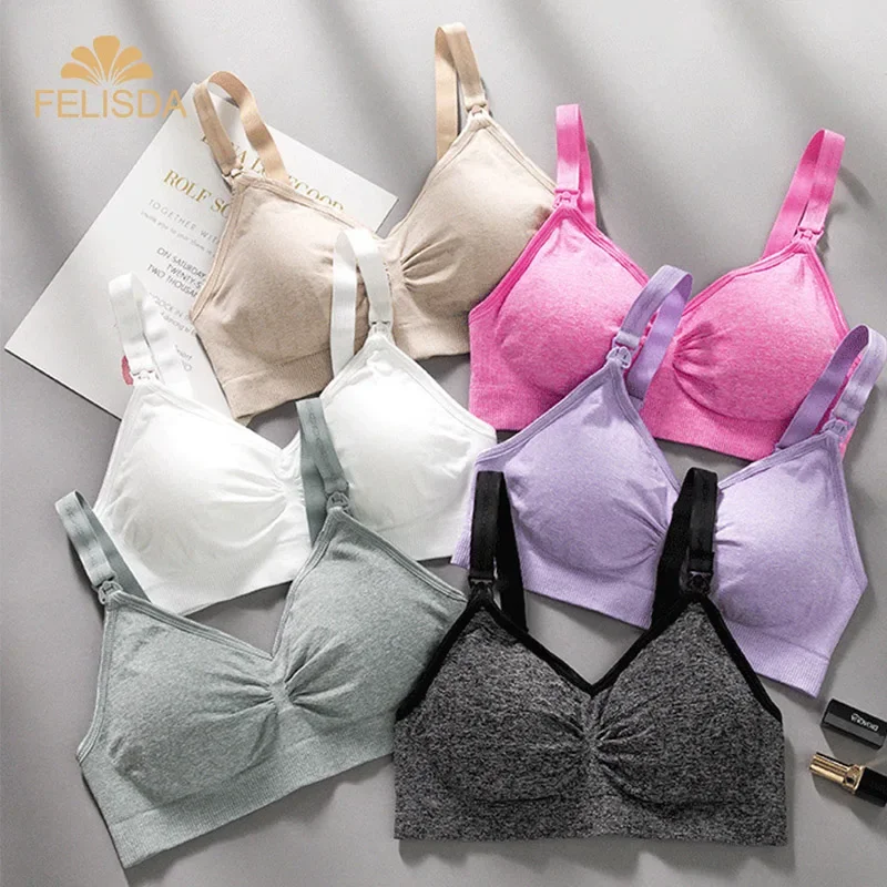 Support samples Maternity Feeding Bras Pregnancy Clothes Prevent Sagging Breastfeeding Women Breathable Nursing Bras