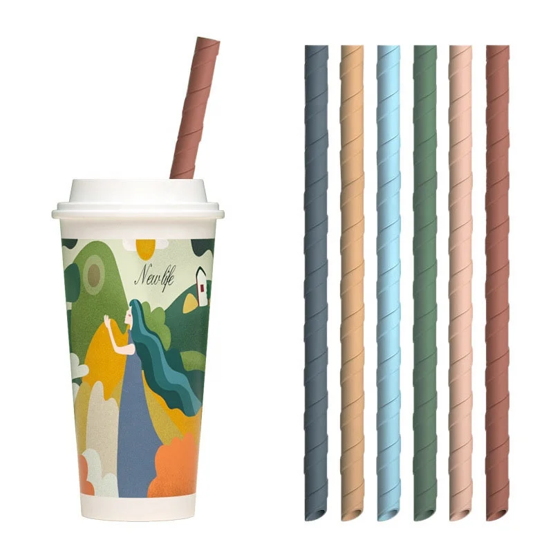Eco Friendly Children Adults Silicone Big Drinking Straw for Hot Drink