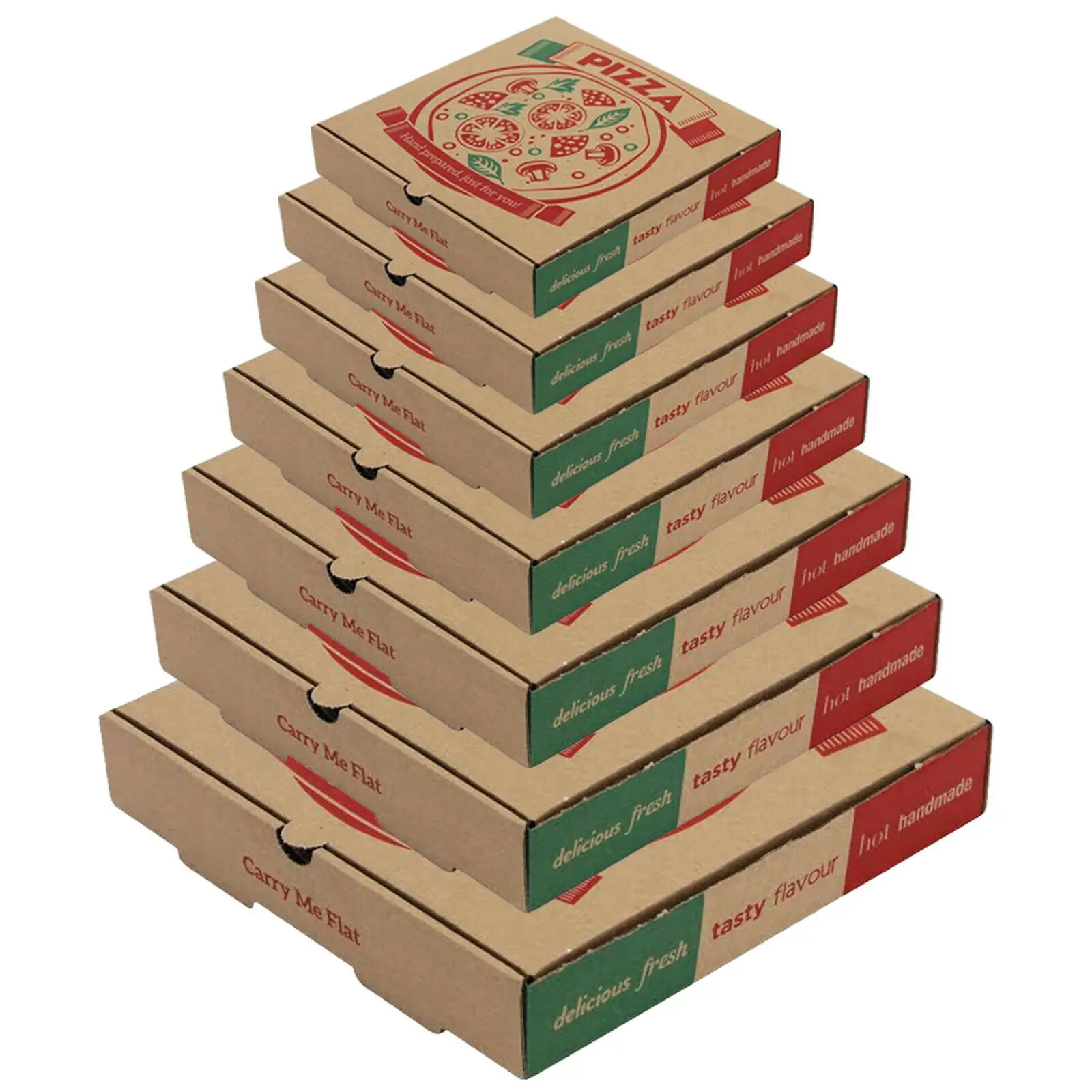 Pizza Box Cheap Paper Take Away Pizza Box Manufacturers Custom Logo Printed Pizza Box