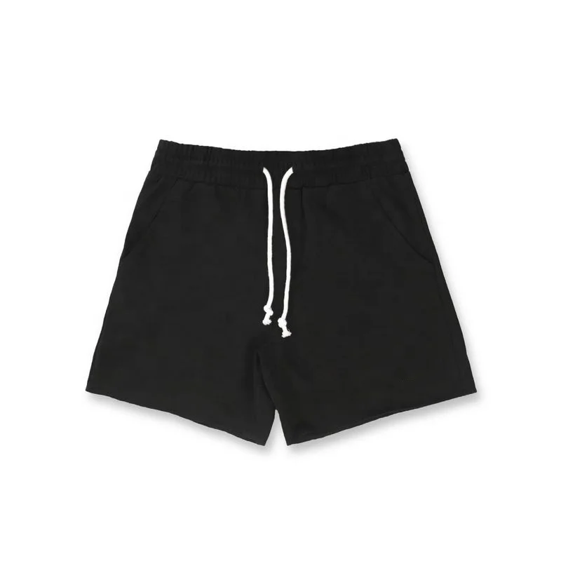 Mid-length drawstring waist 95% cotton 5% spandex shorts for men