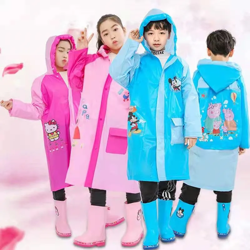 
Wholesale Cartoon Animal Style Dinasour Waterproof Poncho Rain Coat Hooded Rainwear Suit Kids Raincoat for Children 