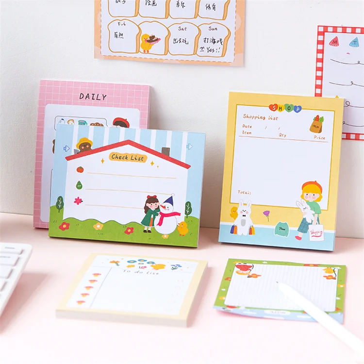 Custom Promotional Memo Pad Message Notes Cute Wholesale Stationary Sticky Note