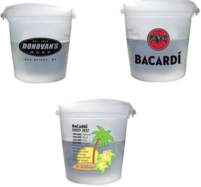 32OZ Bacardi Handled cold drink bucket