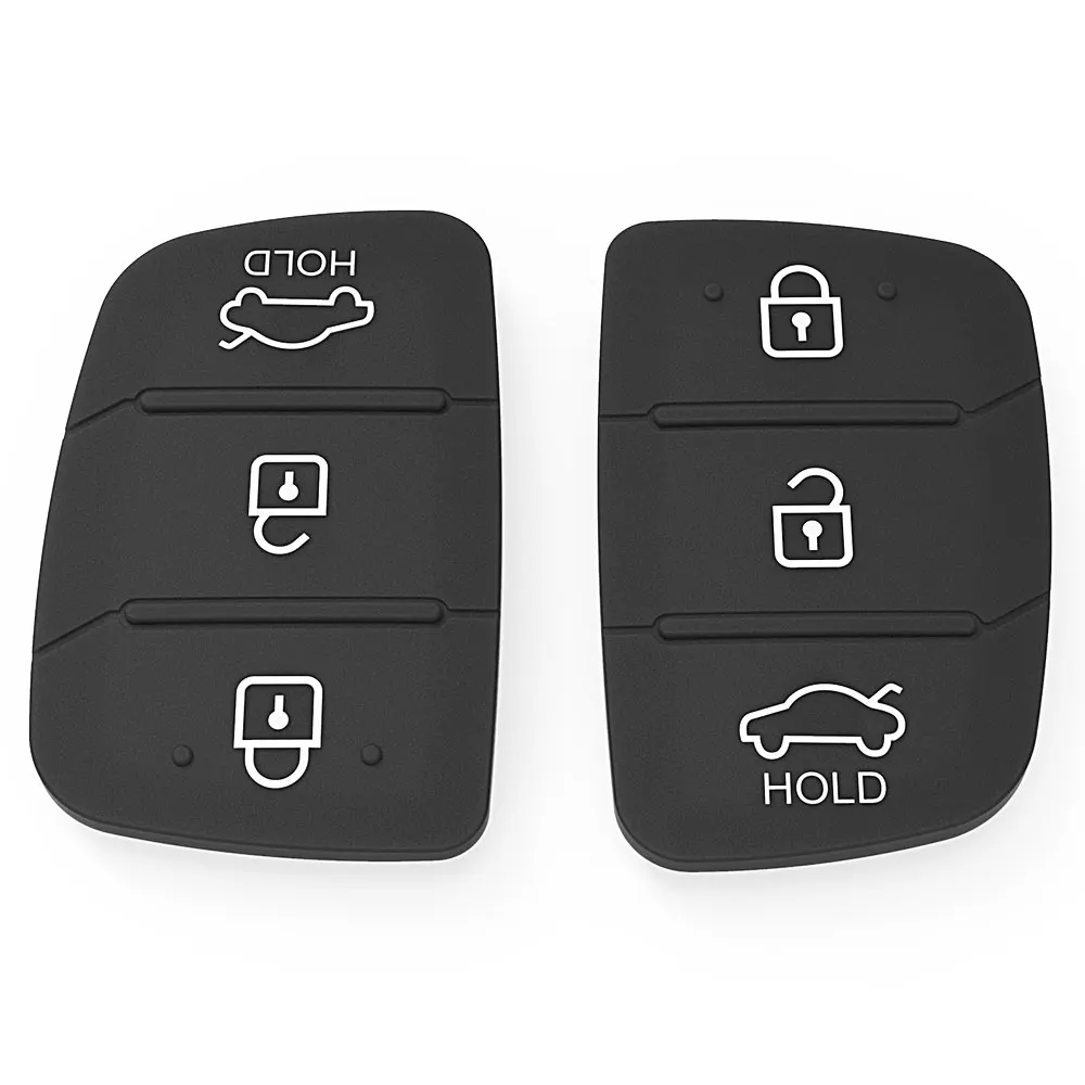 Car Key Silicone Button Pads Remote Key Case Rubber Button Pad Suitable for Kia K2 K5 Hyundai ix35 Mistra Santa Fe Elantra
