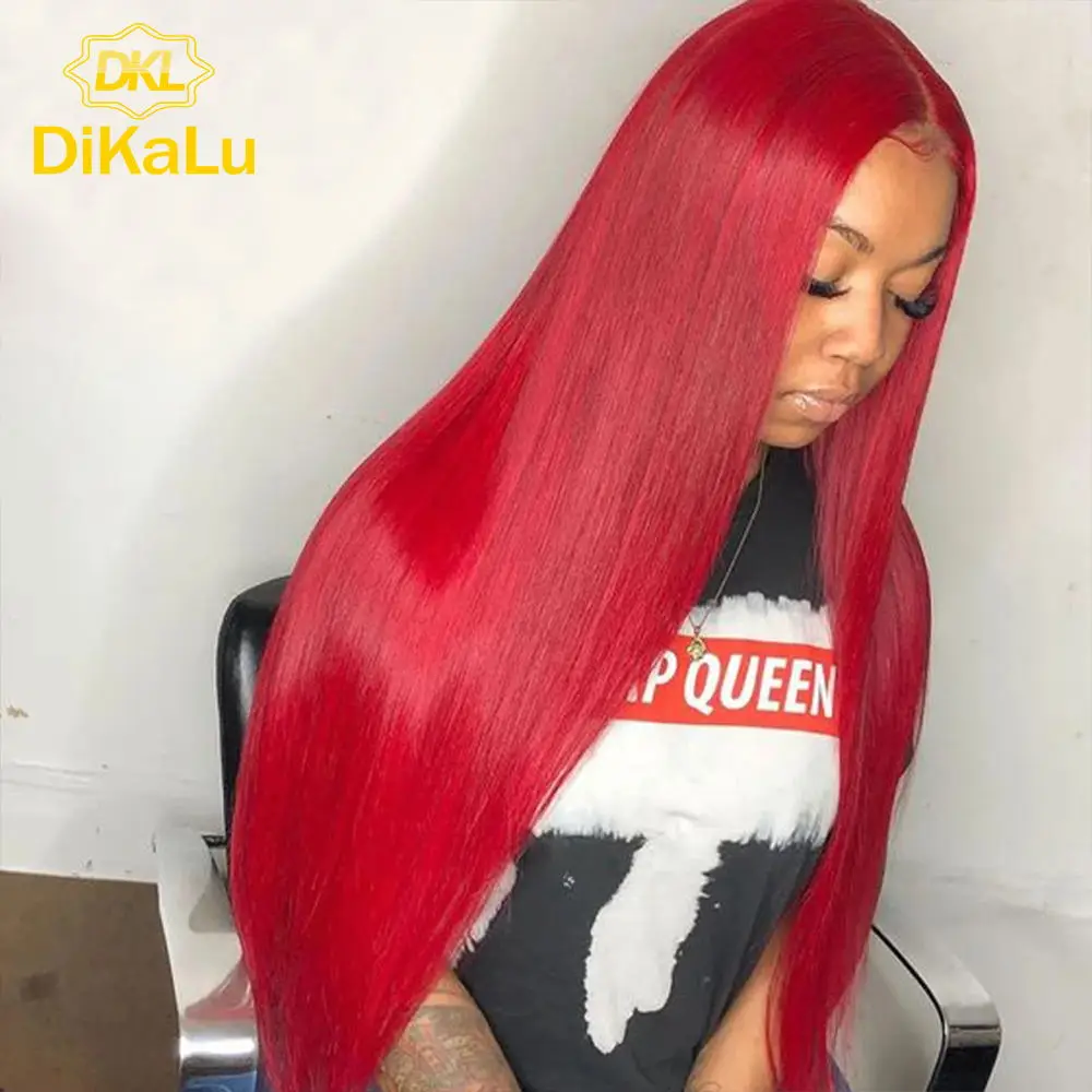 DKL Private Label Remy Brazilian Hair Glueless 99J Full Lace Wig, Blonde 99j Red Wigs, Grade 9A Human Lace Wigs For Women