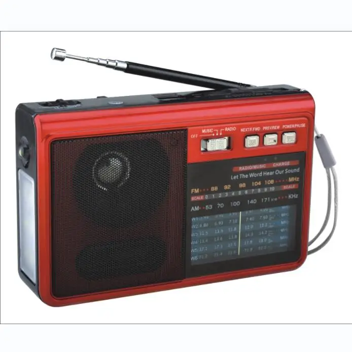 RX-1313 Самая продаваемая тонировка для дома дисплей АМ FM ЕО портативное радио с USB TF mp3 музыкальный плеер и светодиодный налобный