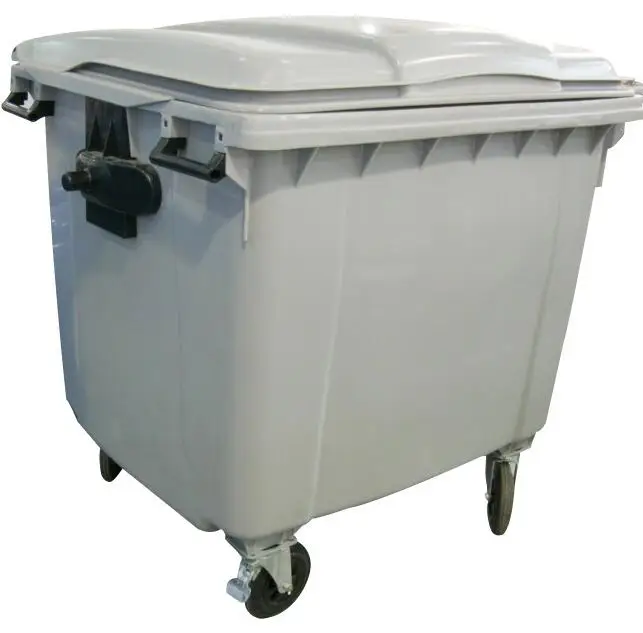 Large Outdoor Public Street HDPE 4 Wheel Mobile Dustbin Industrial Plastic Trash /Rubbish/Wheelie Bin