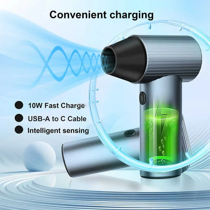 Electric blowerJet turbo fan blower machine jet fan brushless motor USB Heat-Activated compressed Air duster car use