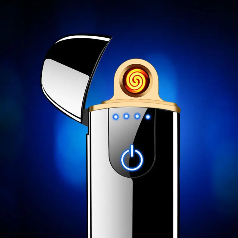 New Pattern Flameless Tungsten Ignition Dual Arc Plasma Lighter USB Charged Electronic Lighter