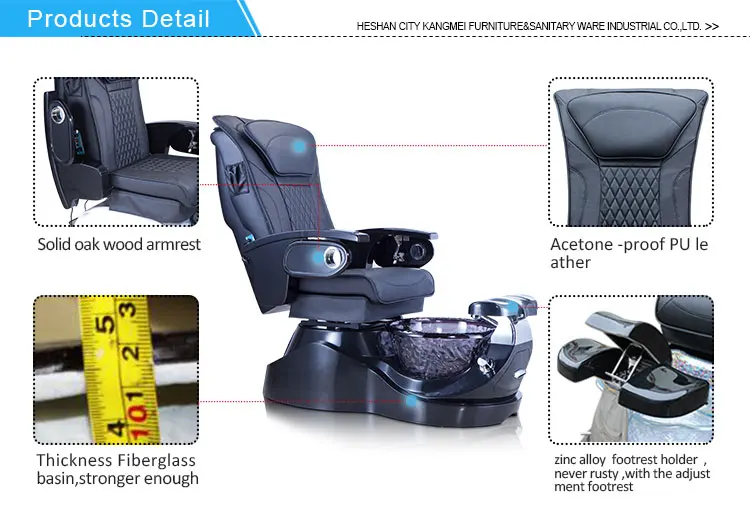 2022 Kangmei New Luxury Modern Whorlpool Plumbing Salon Foot Foot Spa Electric Massage Manicure Pedicure Chair