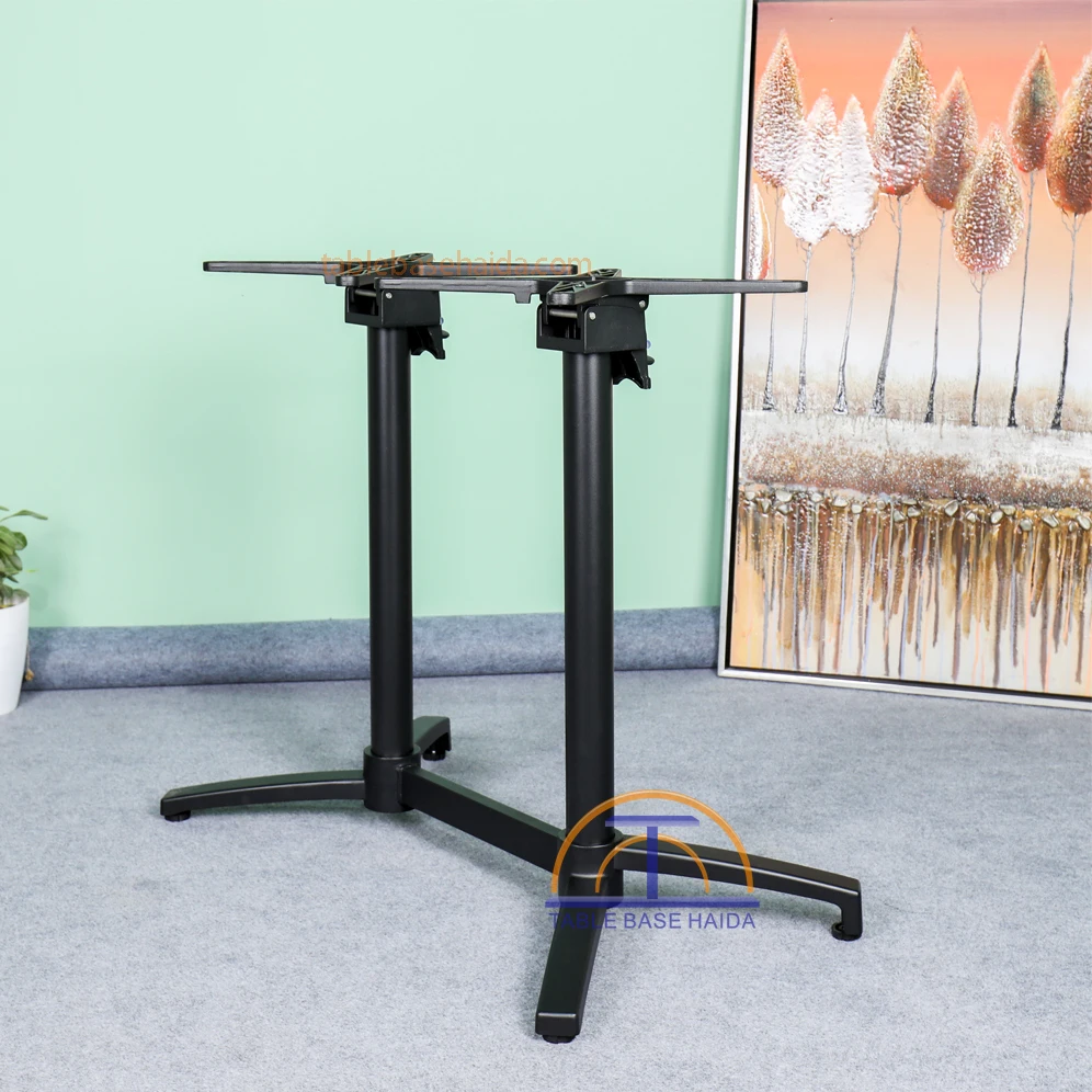 Fashion design cast aluminum industrial crank adjustable height table base