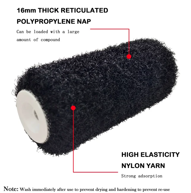 Superior Mesh Fiber Paint Putty Roller High Putty Loading Capacity Putty Roller