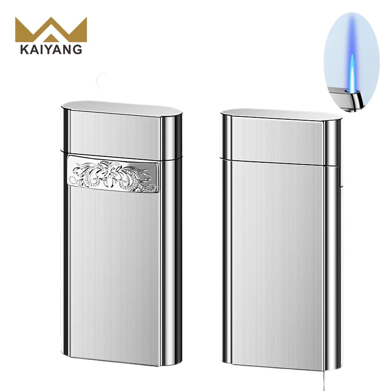 Modern Ultra-Thin Butane Lighter - Durable Metal Body, Perfect for Gifting and Bulk Orders