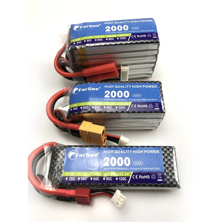 Factory lithium battery pack 2600mah 35C 40C 60CFor RC Car Truck Helicopter Boats Airplane 2S 3S 4S 5S 6S LiPo
