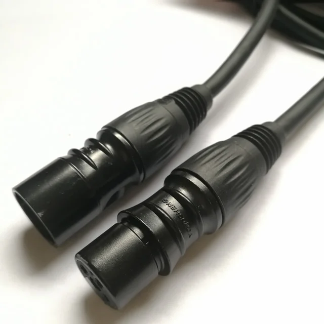 high grade Black shell 3pin xlr male to female audio cable