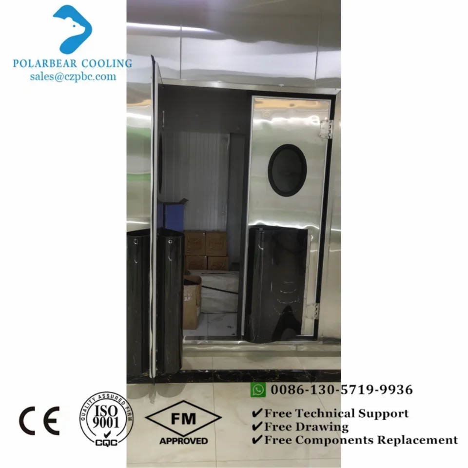 commercial retail store convenience door acting interior stainless steel pivot food factory traffic impact door with bumper