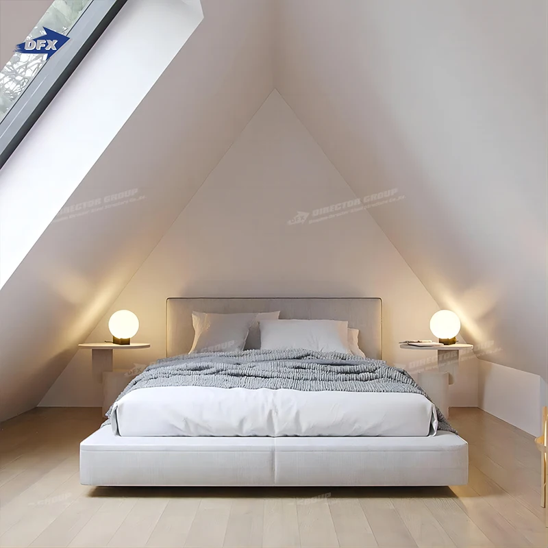 Недорогая сборная конструкция, современная стеклянная роскошная вилла, дом, небольшая треугольная модульная вилла на продажу