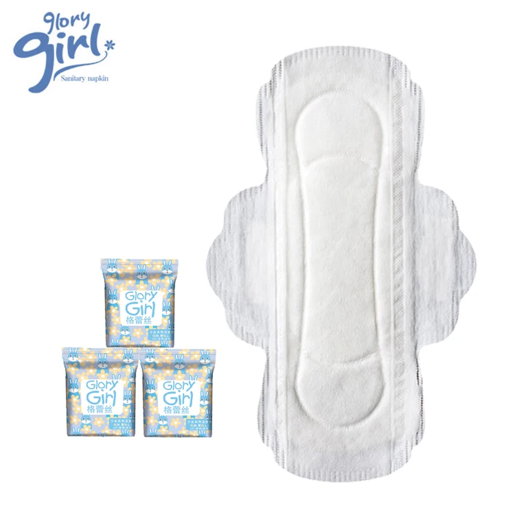 Free sample 100% Organic Cotton Menstrual Sanitary Pads Feminine Hygiene Period Sanitary Napkin Manufacturers