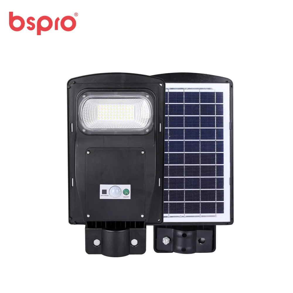 Энергосберегающий дорожный фонарь Bspro высокой яркости ip65 встроенная лампа уличное освещение все в одном 90 Вт светодиодный уличный на солнечной