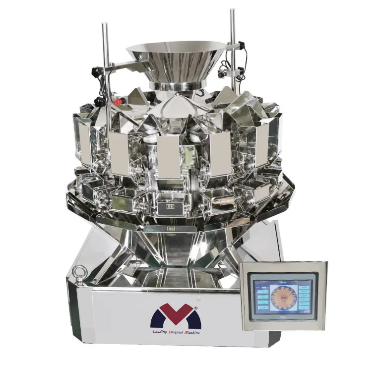 Hot sale China factory vffs multihead weigher almond Chestnut Toffee sugar candy gummy packing machine price weighing