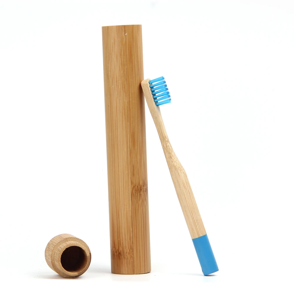 100% Eco-friendly Natural Sustainable reusable travelling bamboo toothbrush store box toothbrush holder toothbrush put case