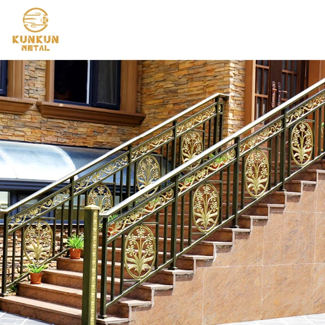 Modern Design Bracket Parts Indoor Stairs Case Aluminium Handrails Balustrade for Exterior Outdoor Flooring Aluminium Alloy
