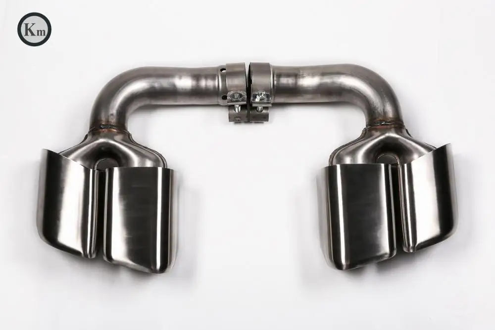 KM  for  Cayenne Turbo style 9Y0   2018-up exhaust tip exhaust pipes muffler tips tail pipe  wire drawing