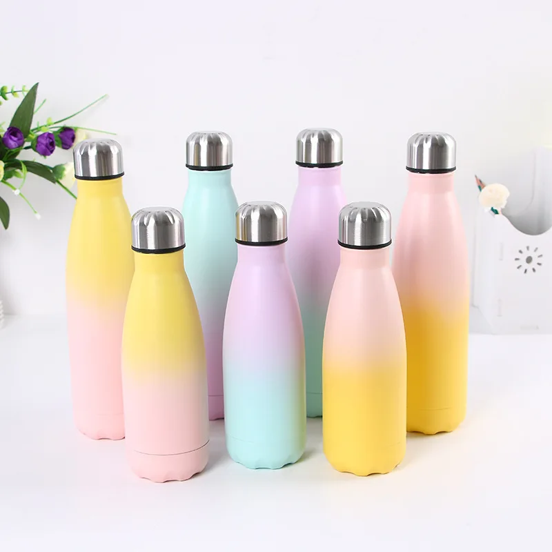 500ML LOGO Custom Double Wall Stainless Steel Water Bottle Thermos Bottle Keep Hot and Cold Insulated Vacuum Flask for Sport