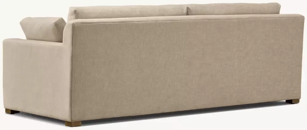 Luxury Modern Double Fabric Leather Lazy Sofa Chair Thick Cushions Set for Living Room Wood Convertible Upholstered Furniture