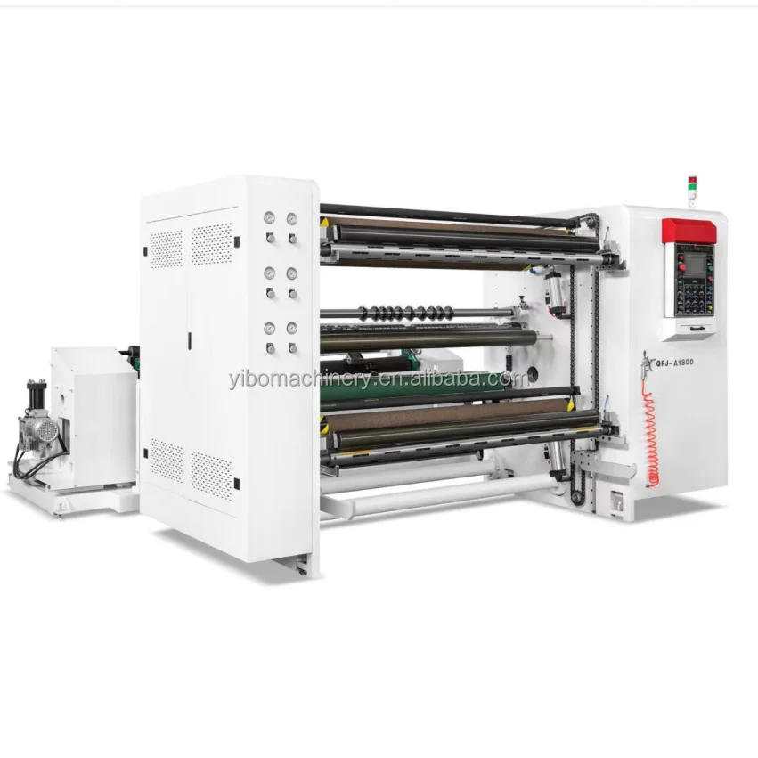 Brown Kraft Paper Jumbo Roll Slitting Machine With Hydraulic Shaft Less Unwinder For Manufacturing Envelops Competitive Price