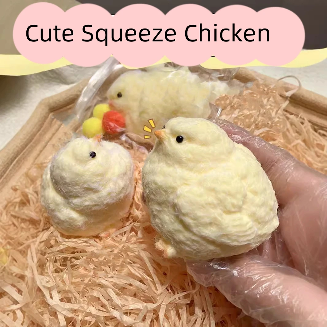 Chick Mochi  Ultra Soft TPR Squishy Toys Squeeze Fidget Toys for Stress Relief Creamy Chicken
