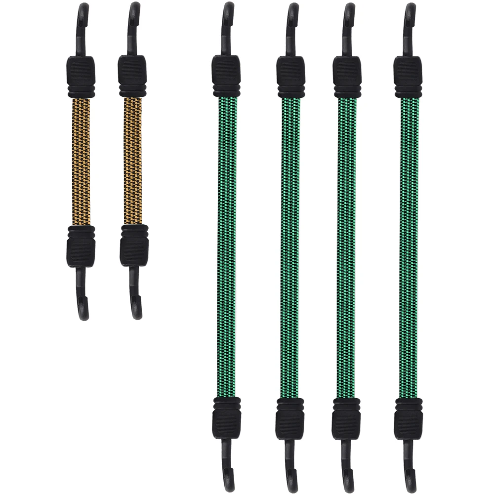 Bicycle Outdoor Flat Bungee Cord with Hooks High-Strength Elastic Bundled Flat Rope for Luggage Tie Down