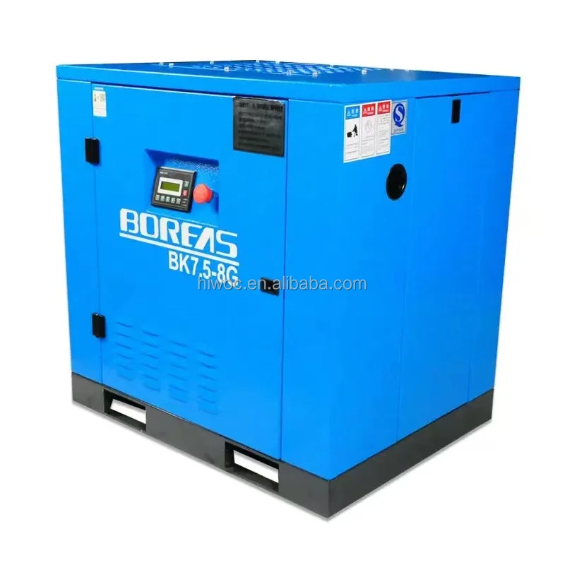 7.5 kw Industrial screw air compressor with tank