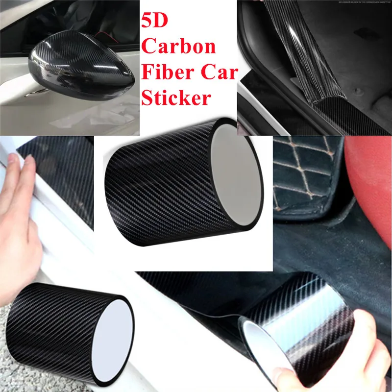 3D 4D 5D Car Carbon Fiber Tape DIY Protector Strip Auto Door Sill Side Mirror Anti Scratch Waterproof Protect Film