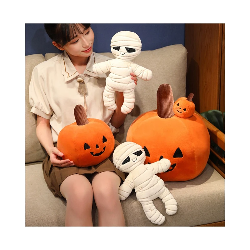 New Arrival The Mummy Monster Plush Stuffed Animal Figure Halloween Gift Plush Pumpkin Mummy Doll