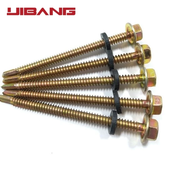 Tekscrew manufacturer #12X50 #12x45 Yellow Zinc c1022a Tek Screws for roofing to Philippines Market
