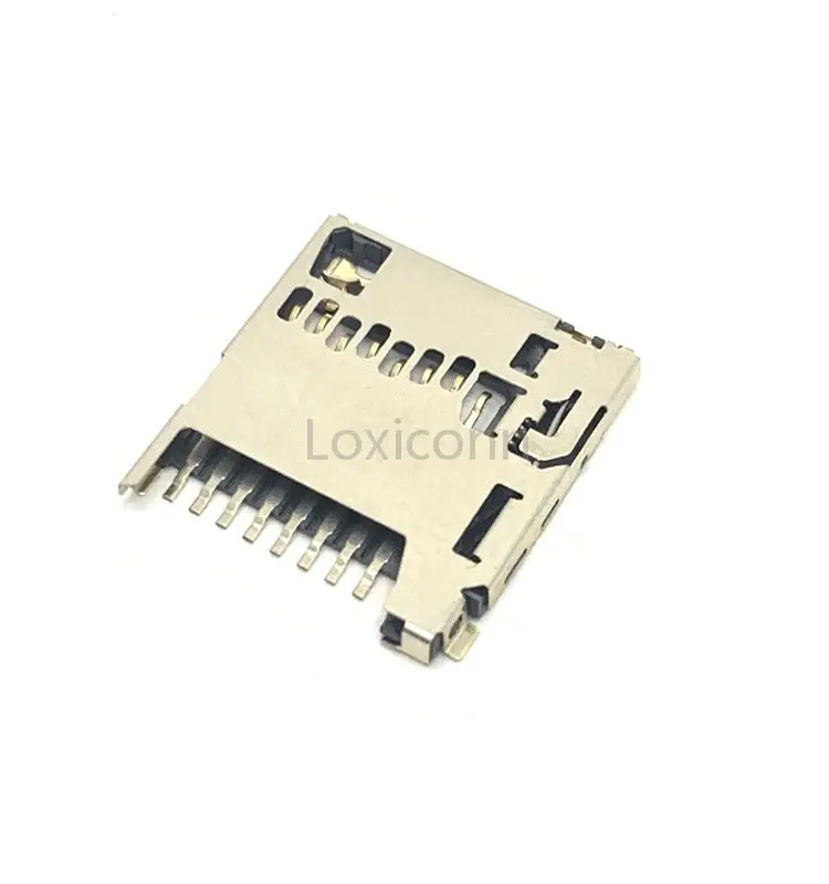 Factory high quality smart card connector 1.28H Push Push Micro SD Card TF memory card socket for PCB
