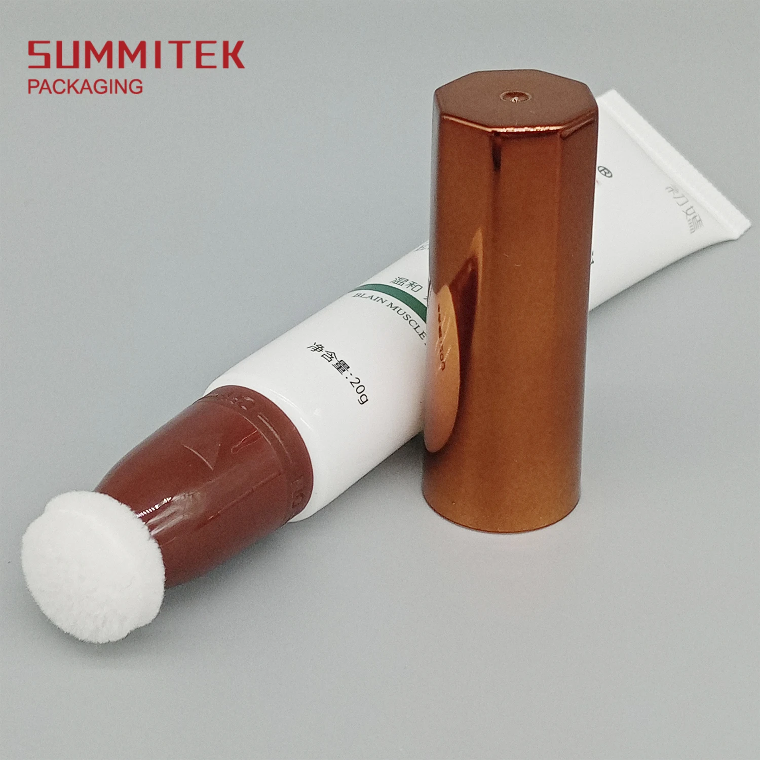 New Design Custom Empty Cosmetic Make Up Tube With Sponge Liquid Foundation Puff