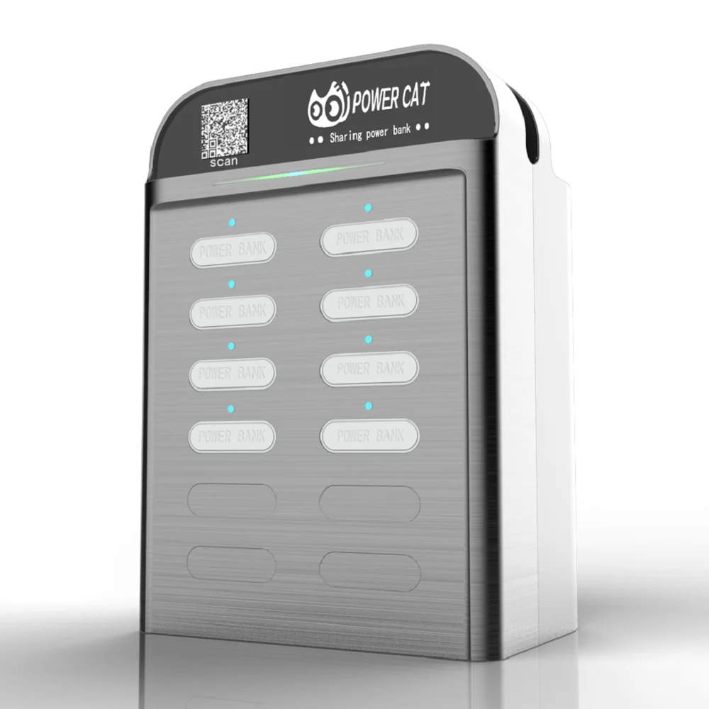New product 8 Ports multi charging wireless power bank for restaurant and cafe sharing power bank station