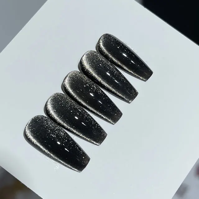 UOMEEI Universal Colorful Cat Eye Glue Super Shiny Laser Cat Eyes Magnetic Gel Nail Polish Rainbow Eco-friendly UV Gel
