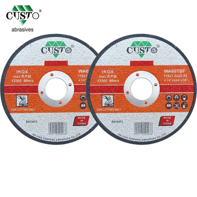 Various Size 4inch 5inch 7inch Abrasive Grinding Cutting Disc for Stainless Steel